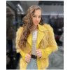 Max Original Leather Dámska kožená bunda s pravou kožušinou F3V Yellow