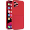 AppleKing ochranný kryt s kapsou na karty pre iPhone 12 Pro - červený - možnosť vrátiť tovar ZADARMO do 30tich dní