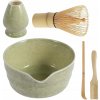Sada na MATCHA 5v1 keramická MISKA metlička lyžička na čaj MATCHA