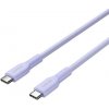 Canyon OnWire CCAP60CL, 1 m, kábel nab. a synchr., USB-C / USB-C, 60W PD, 480Mbps, opletený, fialový CND-CCAP60AB10PU