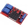 KUONGSHUN ELECTRONICS 2 kanalový releový modul s nastaviteľným časovým oneskorením 12V