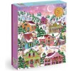 Galison Fóliové puzzle Joy Laforme Zasnežená dedina 1000 dielikov -