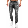 Čierne pánske slim fit rifľové nohavice Bolf MP0137N