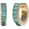 Guess Nadčasové pozlátené náušnice s kryštálmi Huggie Me JUBE03134JWYGAQT/U