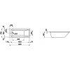 Vstavaná vaňa LAUFEN PRO, 160cm 70cm 125l bočný