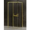 New Trendy Prime Light Gold sprchovací kút 100x90 cm štvorcová zlatá lesklé/priehľadné sklo K-1548