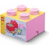 LEGO® úložný box 25 x 25 x 18 cm svetle ružová