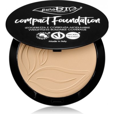 puroBIO Cosmetics Compact Foundation kompaktný púdrový make-up SPF 10 odtieň 01 9 g