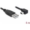 Delock 82684 USB, USB 2.0 USB-A zástrčka, USB Mini-B zástrčka, 5m, černý