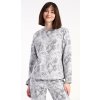 Vienetta Secret dámské dlhé pyžamo Sofia šedá
