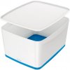 Leitz Úložný box s vekom MyBox, veľkosť L biela/modrá