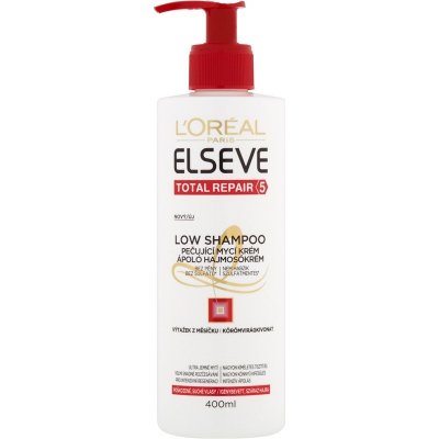 L'Oréal Elseve Total Repair 5 Low Shampoo krém na umývanie pre suché a  poškodené vlasy 400 ml od 5,35 € - Heureka.sk