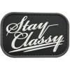 WARAGOD nášivka Stay Classy Swat PVC Patch Black and White