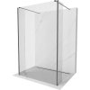 Mexen Kioto Samostatne stojaca sprchová stena 160 x 30 x 30 cm, priehľadná, kefovaná šedá - 800-160-030-222-66-00-030
