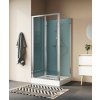 SANSWISS MODUL 1200 D20K 100 + D20F1 80 VARIANTA 3 obdĺžnikový sprchový box kompletný, profil chróm, sklo číre - 1 – trojstranná (U–montáž)
