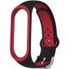 Xiaomi Mi Band 3/4 EF náhradný náramok s kovovým zapínáním Čierno-červená MBCZ-X309