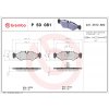 Sada brzdových platničiek, vždy 4 kusy v sade BREMBO P 50 081 (P50081)