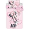 Jerry Fabrics obliečky Minnie Heart Baby pink 40x60 cm 100x135 cm