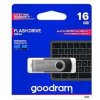 Goodram USB flash disk, USB 3.0 (3.2 Gen 1), 16GB, UTS3, čierny, UTS3-0160K0R11, USB A, s otočnou krytkou