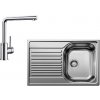 Blanco - Set drezu Tipo 45 S Compact a batérie Mila, nerezová/chróm SET 04-D 25 MILA