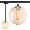 LED závesná lištová lampa sklenená GUĽA objímka na žiarovku G9 pre lištový systém
