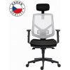 Powerton Kancelárske ergonomické kreslo Tina, čierno-šedé (Ergonomické kreslo Powerton TINA čierno-šedé)