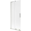 Mexen Velar L, 2-krídlová posuvná vaňová zástena 80 x 150 cm, 8mm sklo námraza, brúsená oceľ, 896-080-003-31-97