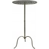 Chic Antique Mosadzný kovový odkladací stolík Arras s patinou- Ø 40*77 cm - Chic Antique