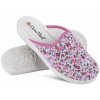 Dámske domáce ortopedické šľapky s kvietkami ružové veľ. 40