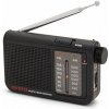 Aiwa RS-55BK Klasický malý rádioprijímač s textilným puzdrom a kovovými slúchadlami Aiwa