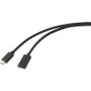 Renkforce USB kábel USB 3.2 Gen2 (USB 3.1 Gen2) USB-C ® zástrčka, USB-C ® zásuvka 2.00 m čierna PVC plášť RF-4755222; RF-4755222