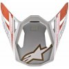 ALPINESTARS šilt pre prilby SUPERTECH S-M8 TRIPLE, ALPINESTARS (oranžová fluo/bílá/zlatá metalická)