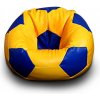 FITMANIA Sedací vak Futbalova LOPTA XL Vzor: 12 ŽLUTO-MODRÁ různé vzory