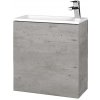 Dreja Kúpeľňová skrinka VARIANTE SZD 50 umývadlo Zoom - D01 Betón / D01 Betón / Pravé