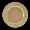marka niezdefiniowana OKRÚHLA PODLOŽKA 33 x 33 x 2 CM S DRSNÝM VZOROM ZLATÁ bal=6 ks *8595