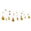 Emos DCGW11 20 LED girlanda zlaté gule s hviezdami 1,9 cm 2x AA vnútorná teplá biela