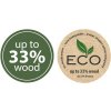 Kvetináč Prosperplast FURU SQUARE LOW ECO WOOD 30 cm naturo