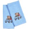 EVENIT Detské uteráky LILI 68 modrý s macíkom modrá Bavlna 30x50 cm