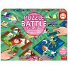 Puzzle Battle rozprávky Stories Junior Educa 16 druhov puzzle 144 dielikov a 16 kariet s obrázkami od 4 rokov