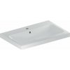 Geberit iCon Umývadlo na dosku, 75x48x16 cm, s prepadom, s otvorom na batériu, KeraTect, biela 501.848.00.2