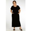 Dámske šaty s krátkym rukávom 5F028 LITEX čierna XL