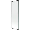 Mexen Next, vaňová zástena 1-krídlová 60 x 150 cm, fixné krídlo, 6 mm číre sklo s čiernym vzorom, chrómový profil, 895-060-000-00-70-01