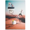 Gario Obraz na plátne Púštne knihy Deer Clock Flowers Abstrakcia - Bryantama Art Rozmery: 40 x 60 cm