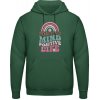 AWDis Hoodie Mikina - Pozitívna myseľ, život - Fľašková zelená - S - Pánske