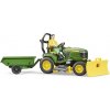 Bruder Záhradník s traktorou kosačkou John Deere s prívesom 1:16 62104