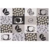 SCANquilt Prestieranie motiv cofee sivá 32x48cm