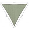 Shadow Comfort Slnečný Trojuholník shadow 3,0 x 3,0 x 3,0 m Farba: Moonstone zelená