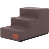 Hobbydog Dog Steps Inari, pre choré a staršie zvieratá, pomôcka pri vstupe, rampa dve veľkosti - 3 schodíky - 50 x 30 x 30 cm [Veľkosť: M] - hnedá