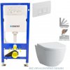 GEBERIT DuofixBasic s bielym tlačidlom DELTA50 + WC LAUFEN PRO RIMLESS + SEDADLO 458.103.00.1 50BI LP1