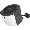 EMOS Legrand predlžovací kábel 2 m / 2 zásuvky / s USB / biely-čierny / PVC / 1,5 mm2 L049412